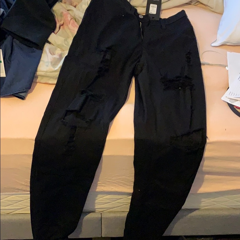 Fashion nova ripped high waisted